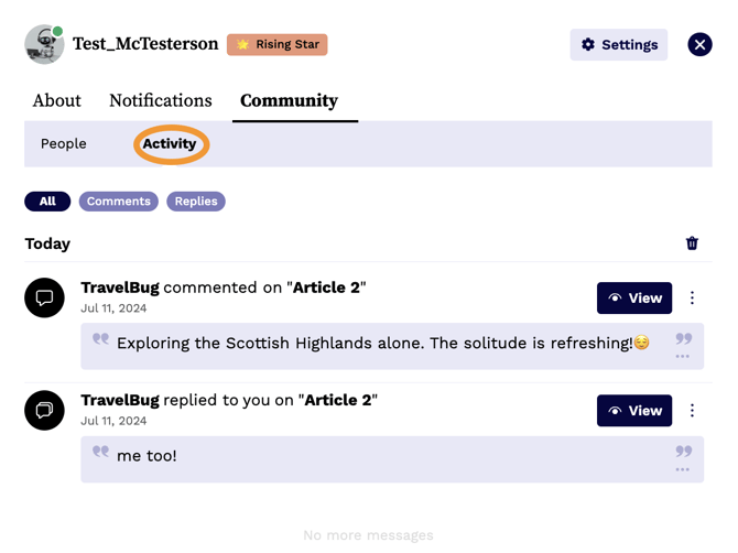 Community Activity UPD