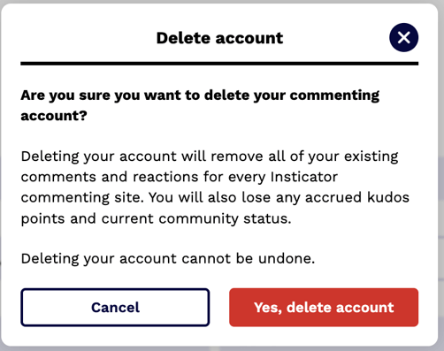 Delete Account Confirmation