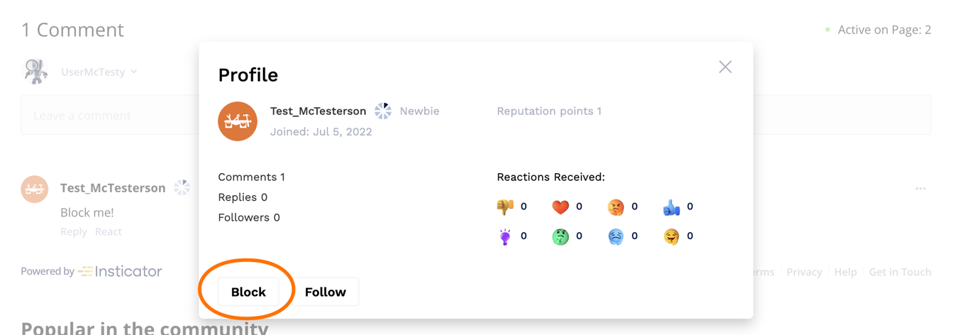 How do I block, unblock, mute, and unmute users?