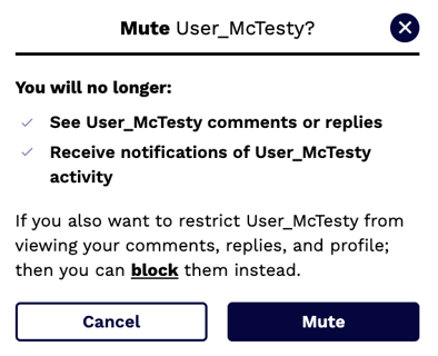 mute confirm upd